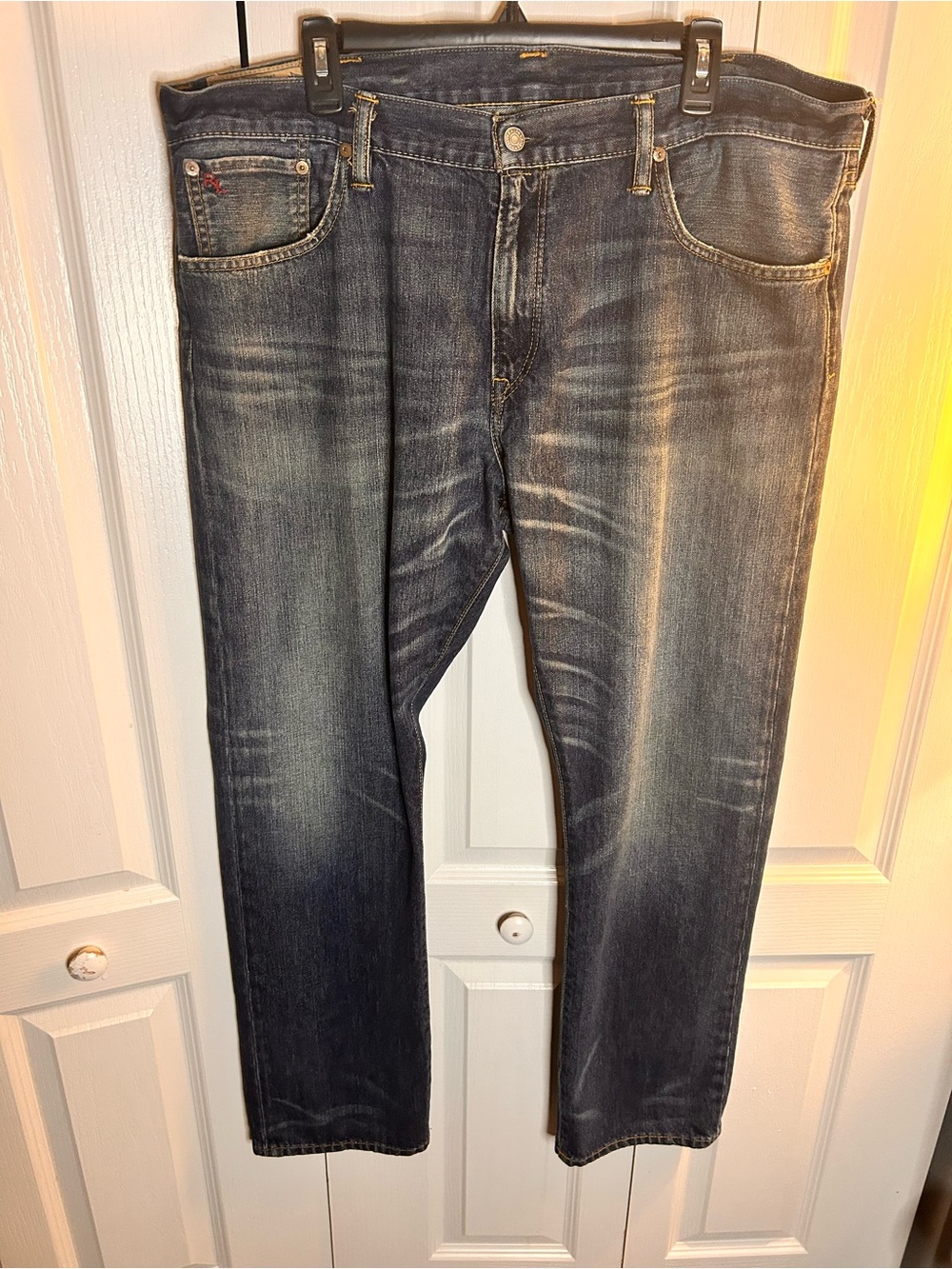 Polo Ralph Lauren Hampton Straight Men’s Dark Blue Denim Jeans 38 / 32 Cotton